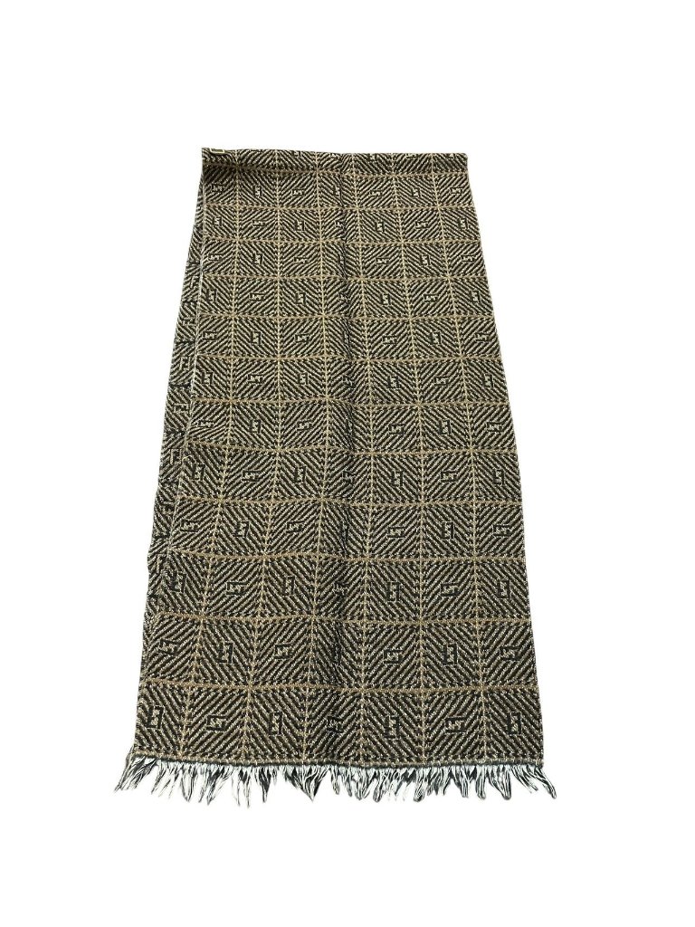 Fendi Zucca Pattern Scarf Wool